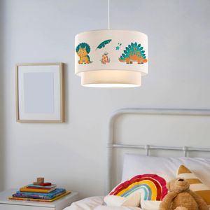 Kinderlampe ’Lurgan’ 1 x E27 Dinosaurier-Motiv