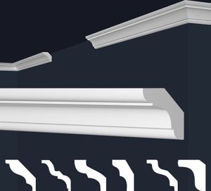 MARBET DESIGN Stuckleisten XPS Styropor weiß - Deckenleisten Deckenstuck Leisten E-Leisten - (2 Meter / 1 Leiste E-23) MARBET DESIGN Stuckleisten XPS Styropor weiß - Deckenleisten Deckenstuck Leisten E-Leisten - (2 Meter / 1 Leiste E-23)