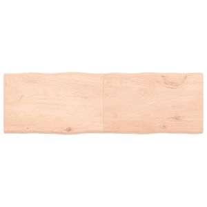 [Home] Tischplatte 160x50x4 cm Massivholz Eiche Unbehandelt Baumkante , Neue Mode 2024 im häuslichen Leben