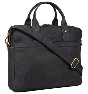 Benthill Laptoptasche Echt-Leder I Leder Umhängetasche für Laptop I Aktentasche für Notebook I Damen und Herren Tasche I Notebooktasche