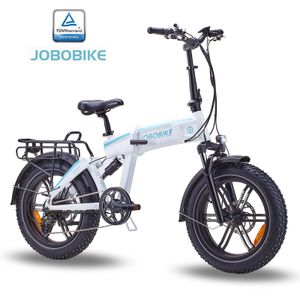 JOBOBIKE E-Bike faltbares Elektrofahrrad Eddy, 7 Gang SHIMANO Acera Schaltwerk, Kettenschaltung, Heckmotor 250W, LG Akku, 20 Zoll Fat-Reifen vollgefedertes Klapprad Mountainbike für Damen und Herren, SHIMANO Schaltung, Aluminium-Rahmen & mechanische Scheibenbremse Faltrad