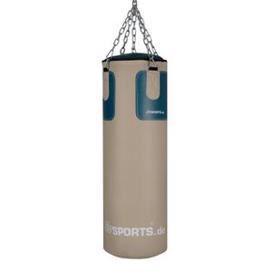 ScSPORTS® 2. Wahl Boxsack-Set, für Erwachsene, Box-Set mit Boxhandschuhen und Boxbandagen, 25 kg, beige/petrol