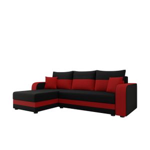 Mirjan24 Ecksofa Hewlet Bis, Sofa mit Bettkasten und Schlaffunktion, L-Form, Stilvoll Eckcouch vom Hersteller (Farbe: Lux 23 + Lux 14)