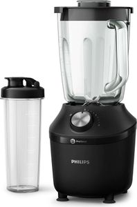 Philips Standmixer 3000 Series, Glasbehälter, 2 Geschwindigkeiten, 1.25 L, 600 W, Schwarz (HR2291/41)