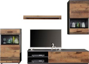 trendteam Wohnen Wohnwand Mango Matera NB/Old Wood NB 246 x 182 x 37 cm
