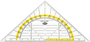 WEDO Geodreieck flexibel Hypotenuse 160 mm transparent