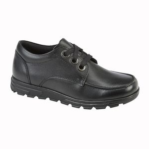 Roamers - Mädchen Schul-Uniform-Schuhe, Leder DF2222 (36 EU) (Schwarz)