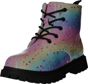 girlZ onlY Kinder-Mädchen-Schnürstiefel Mehrfarbig, Farbe:rot, EU Größe:32