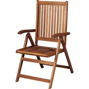 COUNTRYSIDE® skladacia stolička s vysokým operadlom Sevilla | záhradná stolička | drevo | maximálne zaťaženie 110 kg
