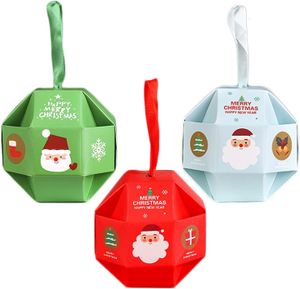 Weihnachtsbonbon-Geschenkboxen Weihnachtsfeier-Süßigkeitsboxen Weihnachtsgeschenkbox Weihnachtsverpackungsboxen, Kuchenschachteln, geeignet zum Verpacken von Äpfeln, Süßigkeiten, Kuchen, Schokolade usw. (30 Stück)