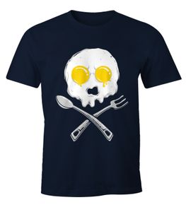 Herren T-Shirt - Egg Skull Spiegelei Totenkopf - Moonworks  L
