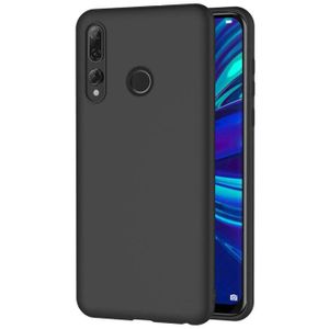 Silikon Hülle für Huawei P Smart+ 2019 Schutzhülle Matt Schwarz Backcover Handy Case