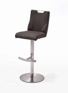 MCA furniture Barstuhl Giulia III - Kunstleder Anthrazit - Edelstahl