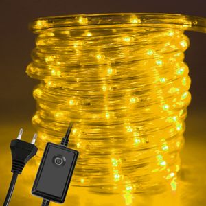 Yakimz LED Lichterschlauch Außenbereich Lichtschlauch Lichterkette Lichternetz Warmweiß-10m-Ohne Fernsteuerung