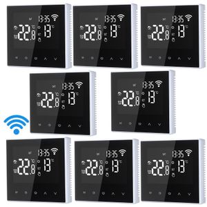 8X WiFi Digital Raumthermostat LCD Thermostat Wandthermostat für 16A Elektroheizung Fußbodenheizung APP-Steuerung Programmierbarer wöchentliche Innenthermometer