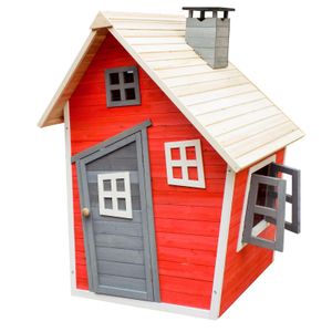 Ekologický domček na hranie pre deti zo smrekového dreva Detský domček na hranie drevený domček záhrada