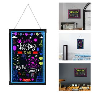 LED psací deska svítící reklamní deska neonové světlo osvětlení světelné desky DIY psací deska restaurace kavárna 60x40cm