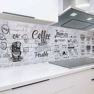 Küchenrückwand Cofee Menu 60 x 300 cm, robuste ABS-Kunststoff Platte Monolith mit Direktdruck