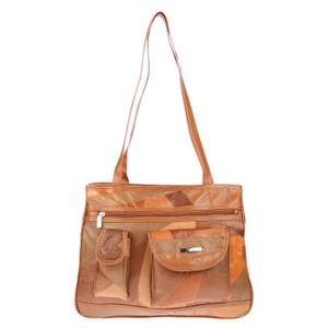 Christian Wippermann Große echt Leder Damen Shopper Schultertasche Umhängetasche Tasche Cognac