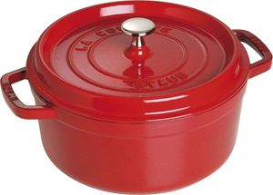 Staub 40509-835-0 Staub La Cocotte 24cm rund, Kirsch-rot, Gusseisen
