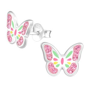 Schmetterling Kinder Ohrringe aus Silber