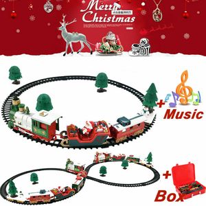 Neu Musical Santa Weihnachtsbaum Bahngleis Set Lichter Sound Kinder Jungen Mädchen Geschenk