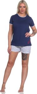 Maritimer Damen Shorty Pyjama, kurzarm Schlafanzug mit Streifen - 123 205 10 151 ; marine , 48-50 Maritimer Damen Shorty Pyjama, kurzarm Schlafanzug mit Streifen - 123 205 10 151 ; marine , 48-50