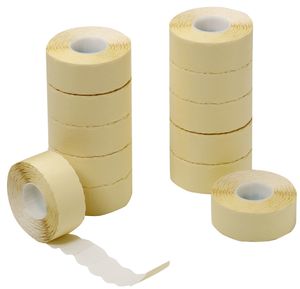 Herlitz Preisauszeichnungsetiketten 2-zeilig 26 x 16 mm aus Papier 12 Rollen