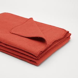 Flauschige Baumwolldecke - regional hergestellt Farbe - terra Maße - 100 x 150 cm