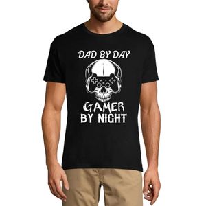 Herren Grafik T-Shirt Vater bei Tag Gamer bei Nacht - Gaming – Dad By Day Gamer By Night - Gaming – Öko-Verantwortlich Vintage Jahrgang Kurzarm