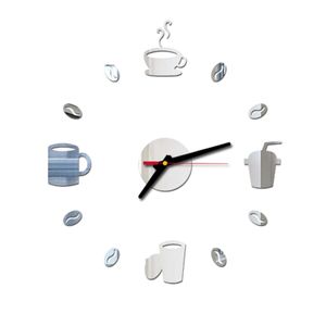 DIY Wanduhr Stumme Moderne Uhr, dekorative Uhr, Metallwanduhr, Wohnuhr 3D Spiegel Wandtattoo Deko
