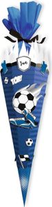 itenga SCHULTÜTEN Bastelset 68cm "FUSSBALL" meine Vereinstüte blau - blau weiss itenga SCHULTÜTEN Bastelset 68cm "FUSSBALL" meine Vereinstüte blau - blau weiss