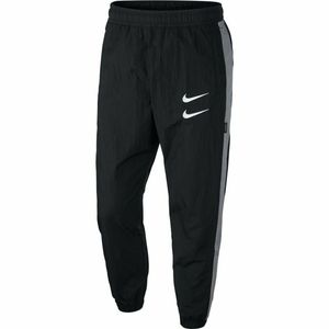 Nike Sportswear Swoosh Woven Jogginghose black/particle grey/white M