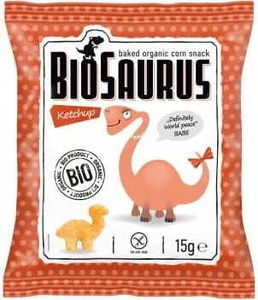 Mais-Chips Dinosaurier mit Ketchup-Geschmack glutenfrei 15 g BioSaurus