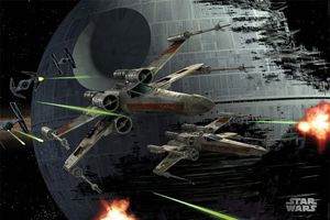 Star Wars Poster X-Wings Space Battle