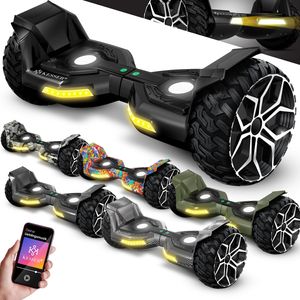 KESSER® Hoverboard 8,5 Zoll 800 Watt K-HB-X10 mit Bluetooth Lautsprecher, LED Licht, Kinder Sicherheitsmodus, Dual Motor, Smart Elektro Selbstausgleichender Elektroroller Hover E-Scooter, Farbe:Khaki