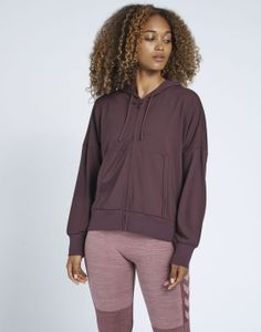 hmlLUISE LOOSE ZIP HOODIE - FUDGE - S hmlLUISE LOOSE ZIP HOODIE - FUDGE - S