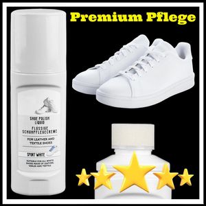 Sneaker Premium Whitener Schuhcreme für weiße Schuhe Schuhpflege Creme 2er Set