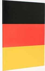 ADINA Notizbuch A4 blanko fester Deckel Deutschlandfahne