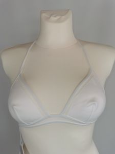 La Perla Neckholder Bikini Oberteil, mattweiss, Gr. 36