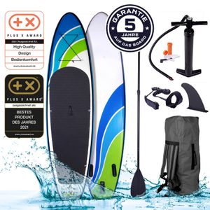 BRAST SUP Board Speed Aufblasbares Stand up Paddle Set 300cm incl. Zubehör Fußschlaufe Paddel Pumpe Rucksack