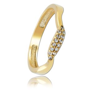 Balia Ring Welle für Damen gefertigt aus 333 Gelbgold mit Zirkonia D2BGR016G54