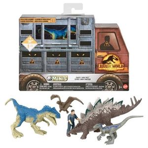 MATTEL GWP71 - Jurassic World Dominion Mini-Figuren Frachtchaos Miltipack 5er Themen-Pack