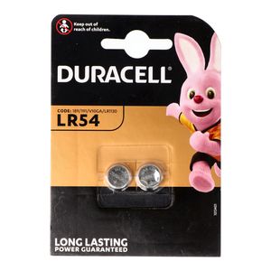 Duracell knoflíková baterie LR54, AG10, LR54, LR1130, 189, RW89, blistrové balení po 2 kusech