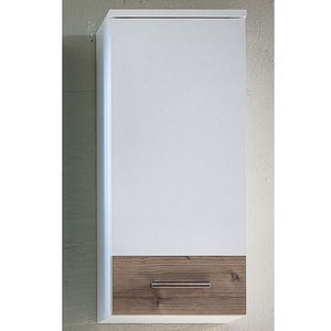 Hängeschrank Badezimmerschrank Badschrank Summer Weiß / Braun 35 x 78 cm