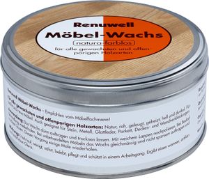 RENUWELL Möbel-Wachs 500 ml Für alle gewachsten und offenporigen Holzarten, 20170