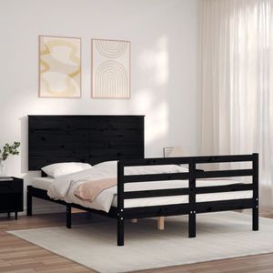 Maison Exclusive Rám postele s čMaison Exclusive černý 120 x 200 cm masivní dřevo