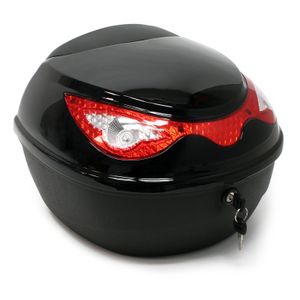 Wiltec Top Case 380x400x300 mm, 22 L, schwarz, für Roller, Motorrad, Quad, Helmkoffer, Rollerkoffer, Motorradkoffer abschließbar