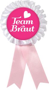 Frau WUNDERVoll® 6 JGA ORDEN PINK, TEAM BRAUT /  junggesellenabschied, Mädchen, Braut, Hochzeit, JGA Deko, JGA Accessoires, Mädelsabend, Schleier, Traumbraut