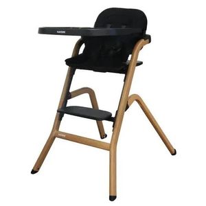DERYAN Curve Luxe Detská stolička - Stolička, ktorá rastie s dieťaťom - S vložkou - Čierna